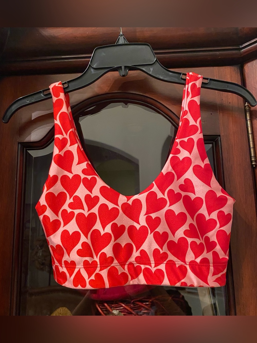 GoldSheep sz XS Hearts Sports Bra
Pink Red Yoga Workout Pilates